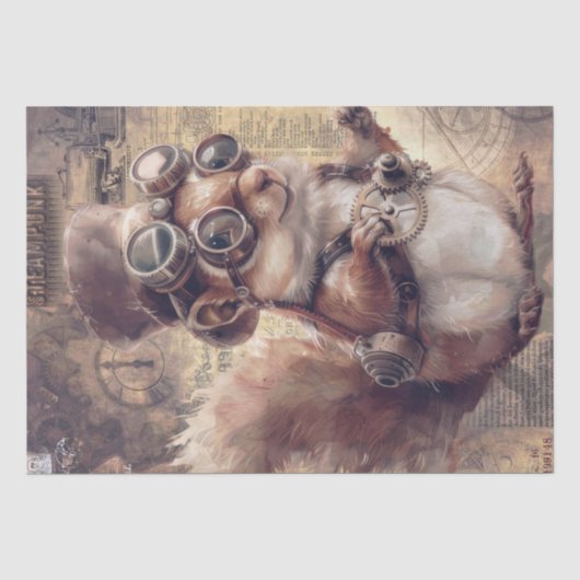 Steampunk Eekhoorn Tissuepapier (Voorkant)