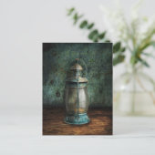 Steampunk - Een oude lantaarn Briefkaart (Staand voorkant)