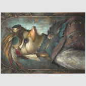 Steampunk Eend Whimsical Vintage Decoupage Tissuepapier (Voorkant)