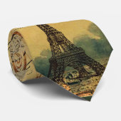 Steampunk Eiffel Tower & Hot Air-ballon Stropdas (Opgerold)