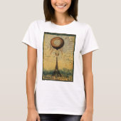 Steampunk Eiffel Tower & Hot Air-ballon T-shirt (Voorkant)