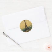 Steampunk Eiffeltoren & Hete Luchtballon Ronde Sticker (Envelop)