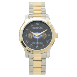Steampunk ~ Electronic Blue Wave ~ Time Machine ~ Horloge