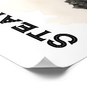 Steampunk Elegance Jonge Vrouw Poster (Hoek)