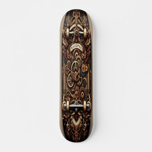 "Steampunk Elegance" Persoonlijk Skateboard (Voorkant)