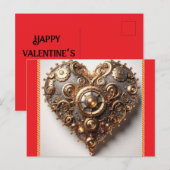 Steampunk Elegant Clockwork Gear Heart Briefkaart (Voorkant / Achterkant)