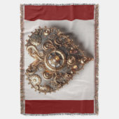 Steampunk Elegant Clockwork Gear Heart Deken (Voorkant Verticaal)