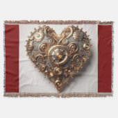 Steampunk Elegant Clockwork Gear Heart Deken (Voorkant)