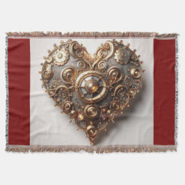 Steampunk Elegant Clockwork Gear Heart Deken