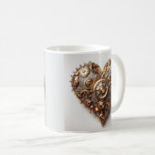 Steampunk Elegant Clockwork Gear Heart Koffiemok (Voorkant rechts)