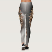 Steampunk Elegant Clockwork Gear Heart Leggings (Achterkant)