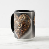 Steampunk Elegant Clockwork Gear Heart Mok (Voorkant links)