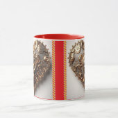 Steampunk Elegant Clockwork Gear Heart Mok (Midden)