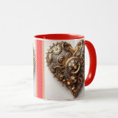 Steampunk Elegant Clockwork Gear Heart Mok (Voorkant rechts)