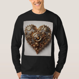 Steampunk Elegant Clockwork Gear Heart T-shirt