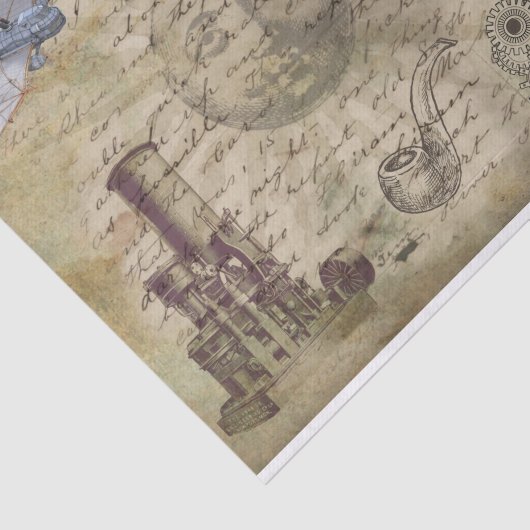  Steampunk Elegant Victoriaans Lady Tissuepapier (Detail)