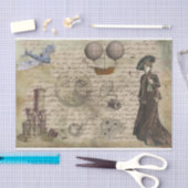  Steampunk Elegant Victoriaans Lady Tissuepapier (Craft)