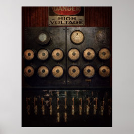 Steampunk - Elektrisch - Centrum van de macht Poster