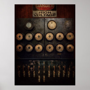 Steampunk - Elektrisch - Centrum van de macht Poster