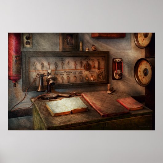 Steampunk - Elektrisch - Mijn 9 tot 5 baan Poster (Voorkant)