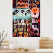 Steampunk - Elektrische regelruimte Poster (Keuken)