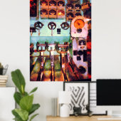 Steampunk - Elektrische regelruimte Poster (Thuiskantoor)