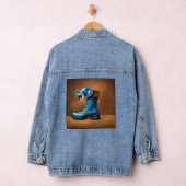 Steampunk Elephant Boot dames denim jas Denim Jacket (Hangar)