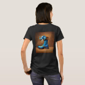 Steampunk Elephant Boot dames zwart T-shirt terug (Achterkant volledig)