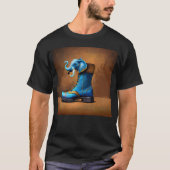 Steampunk Elephant Boot mannen zwart T-shirt (Voorkant)