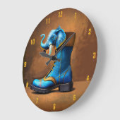 Steampunk Elephant Boot wandklok (Hoek)