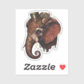 Steampunk Elephant Sticker (Vel)