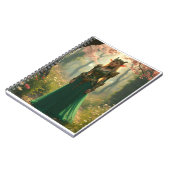 Steampunk Elven Princess in een tuin Notitieboek (Linkerzijde)