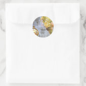 Steampunk en gele rozen ronde sticker (Tas)