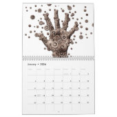 Steampunk en punk agenda met stoom kalender (Jan 2026)