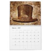 Steampunk en punk agenda met stoom kalender (Feb 2027)