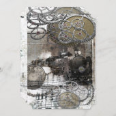 Steampunk Engine Gears Weddenschap Kaart (Voorkant / Achterkant)