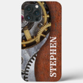 Steampunk Engineer Mechanical Gears Rusty Metal Case-Mate iPhone Case (Achterkant)