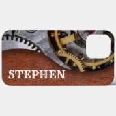 Steampunk Engineer Mechanical Gears Rusty Metal Case-Mate iPhone Case (Achterkant (horizontaal))
