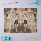Steampunk English Gentlemen and Clocks Tissuepapier (Craft)