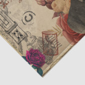 Steampunk English Gentlemen and Clocks Tissuepapier (Detail)