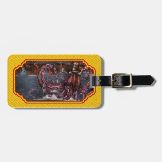 Steampunk - Enteroctopus magnificus roboticus Bagagelabel (Voorkant horizontaal)