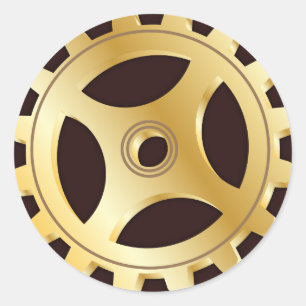 Steampunk Envelope Seal Ronde Sticker