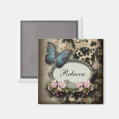 steampunk Ephemera bloemvlinder victoriaans Magneet (Voorkant / Achterkant)
