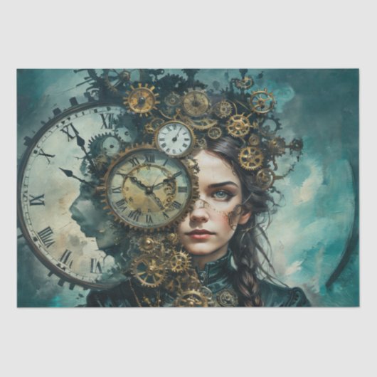 Steampunk Ephemeral Essence - Decoupage - Tissuepapier (Voorkant)