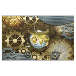 Steampunk, esomechanische uil met tandwielen stof