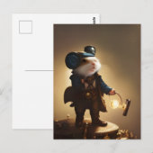 Steampunk Explorer Hamster Briefkaart (Voorkant / Achterkant)