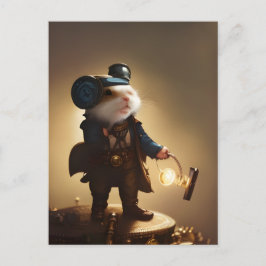 Steampunk Explorer Hamster Briefkaart