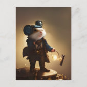 Steampunk Explorer Hamster Briefkaart (Voorkant)