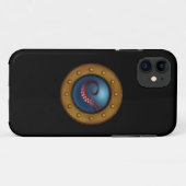 Steampunk Explorer onderzeeboot Porthole Octopus Case-Mate iPhone Case (Achterkant (horizontaal))