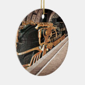 Steampunk Express Keramisch Ornament (Rechts)